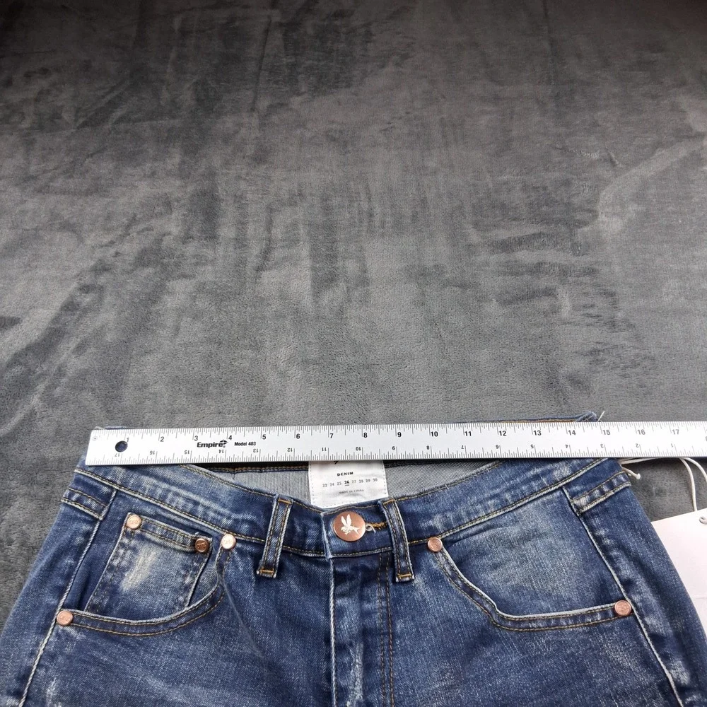 NWT One Teaspoon Denim Shorts Womens 26 Blue Distressed Frayed Cut Offs‎